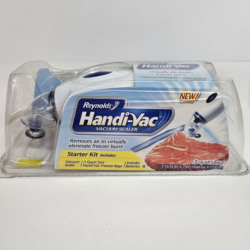 NEW Reynolds Handi-Vac Vacuum Sealer Starter Kit Set Includes Freezer Bags